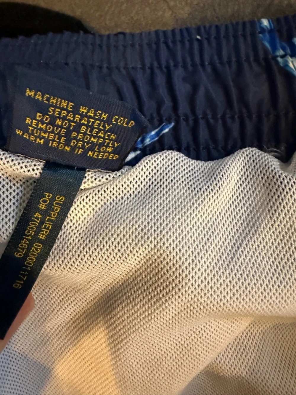 Polo Ralph Lauren interior mesh